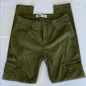 Old Navy Rockstar Super Skinny Green Cargo Pants